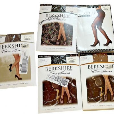 Crafting Lot Berkshire Lot of 5 Pairs Pantyhose In Packs Various Sizes Colors #6